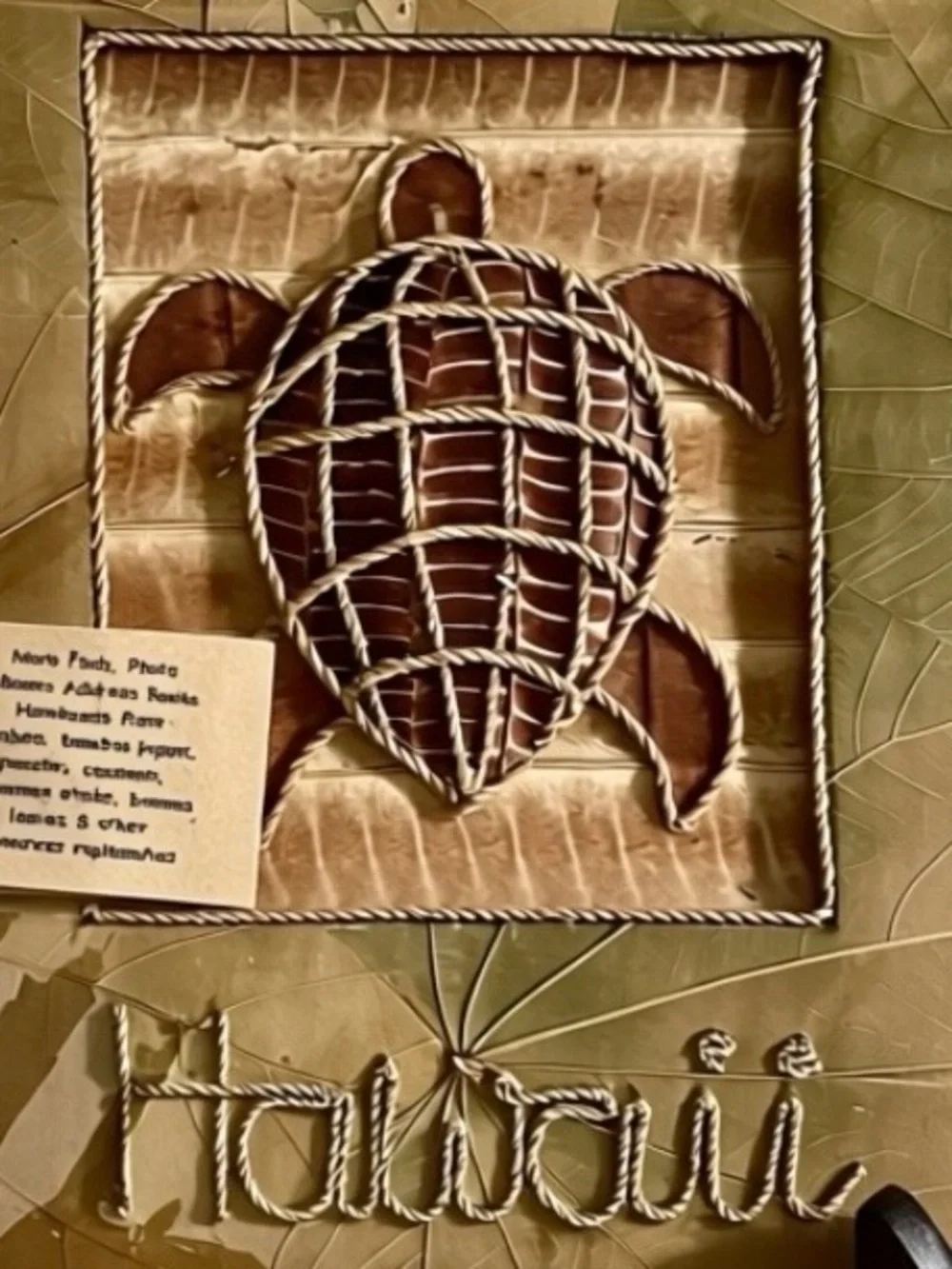 Handmade Hawaii+TurtleScrapbook/Album.  Bamboo, Banana Leaves, Coconuts & More!